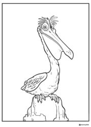 Nigel the Pelican Coloring Page