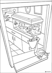 Nigel the Pelican and Tank Gang Coloring Page