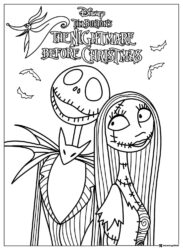 Nightmare Before Christmas title coloring page