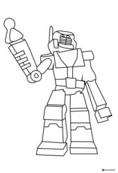 Nonny as a robot coloring page