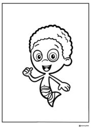 Nonny coloring page giving a thumbs up