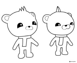 Octonauts Captain Barnacles and Kwazii coloring page