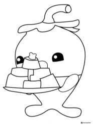 Octonauts Creature with Pudding Coloring Sheet