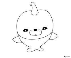 Octonauts Narwhal calf coloring page