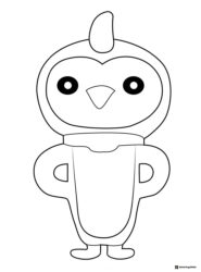Octonauts chick standing coloring page