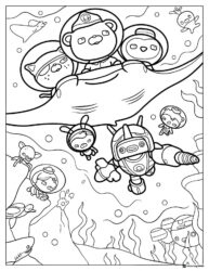 Octonauts diverse characters and vehicles underwater
