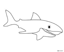 Octonauts happy shark coloring page