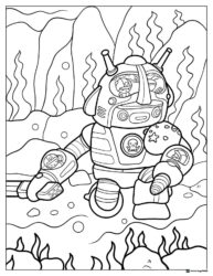 Octonauts in GUP M underwater coloring page