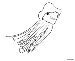 Octonauts laughing jellyfish creature coloring sheet