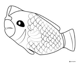 Octonauts smiling parrotfish coloring page