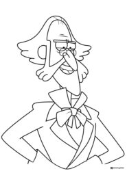 Old Man McGucket Coloring Page smiling