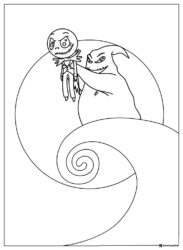 Oogie Boogie and Jack Skellington Coloring Page