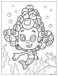 Oona Bubble Guppy underwater scene coloring page