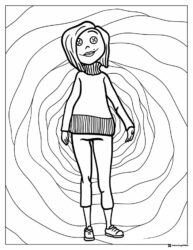Other Mother with buttons Coloring Page