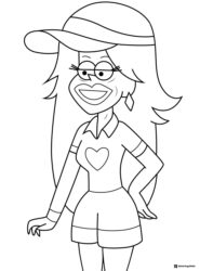 Pacifica Northwest Coloring Page with a heart shirt