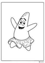 Patrick Star dancing Coloring Sheet