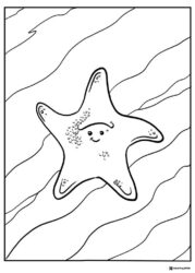 Peach the Starfish Coloring Page