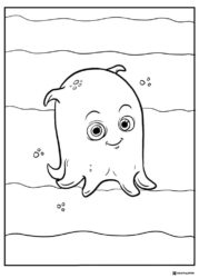 Pearl the Octopus Coloring Page
