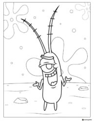 Plankton smiling Coloring Page