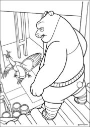 Po and Lord Shen facing off Coloring Page