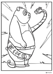 Po and Viper talking coloring sheet