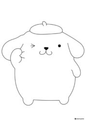 Pompompurin Coloring Sheet winking