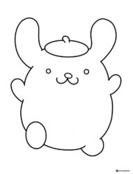 Pompompurin simple coloring page