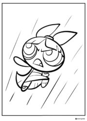 Powerpuff Girl Coloring Sheet in Action