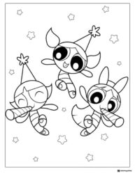 Powerpuff Girls Coloring Sheet Party Theme