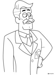 Preston Northwest Coloring Page in a suit