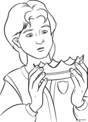 Prince Charming Holding a Crown Coloring Page