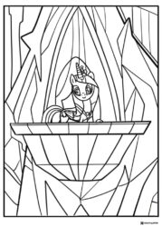 Princess Cadance in Crystal Empire coloring page