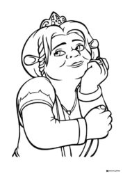 Princess Fiona posing with hand under chin