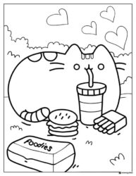 Pusheen Foodies Picnic Coloring Page