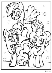 Rainbow Dash Twilight Pinkie Pie coloring page
