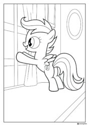 Rainbow Dash inside My Little Pony coloring sheet