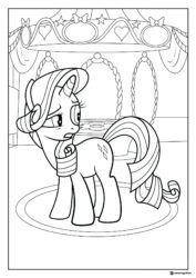 Rarity looking concerned in room My Little Pony coloring