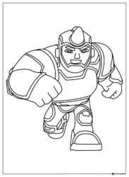 Rhino Charging Pose Coloring Page