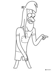 Robbie Valentino Coloring Page Pointing