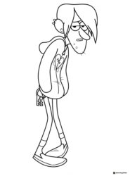 Robbie Valentino Coloring Page walking