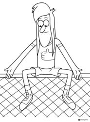 Robbie Valentino Coloring Sheet Sitting on Fence