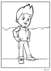 Ryder Coloring Page Standing Confidently