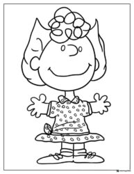 Sally Brown with open arms Coloring Page