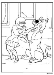 Scooby Doo and Velma coloring page