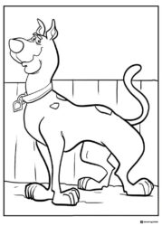Scooby Doo standing coloring sheet