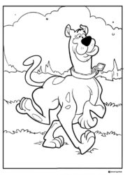 Scooby Doo walking coloring page