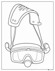 Scuba Mask Coloring Page