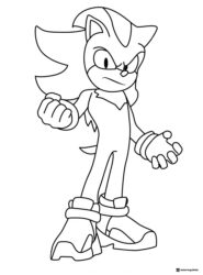 Shadow the Hedgehog Full Body Coloring Page
