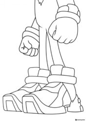 Shadows Shoes and Hands Coloring Page