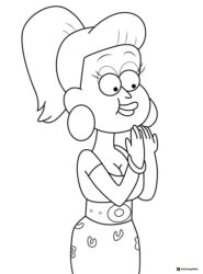 Shandra Jimenez Coloring Page with hands clasped